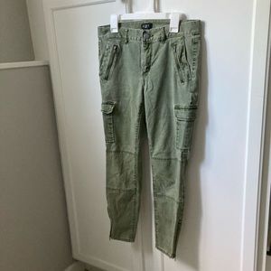 Loft green cargo pants skinny - Petite